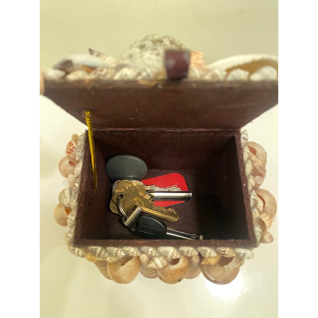 Boho Chic Vintage Seashell Trinket Box For Sale - Image 3 of 9