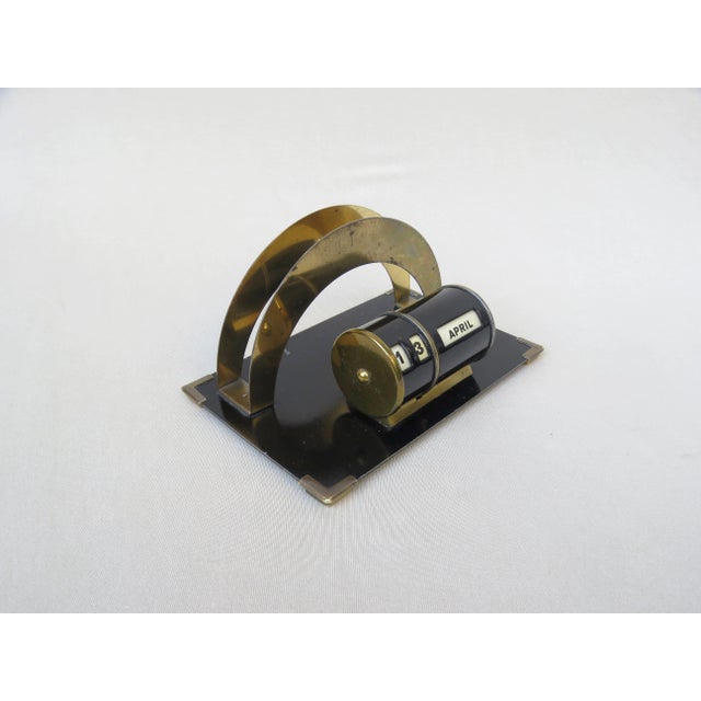 Bauhaus Black Brass Eternal Summer Calendar with Letter Stand For Sale - Image 6 of 17