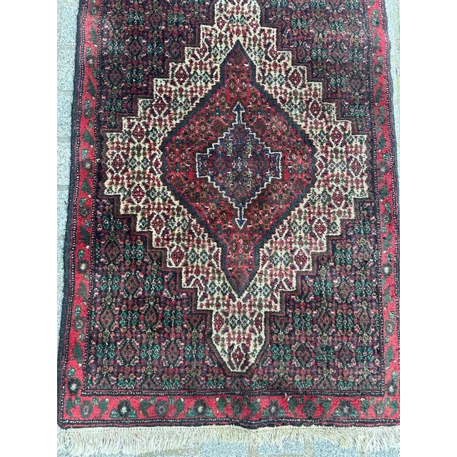 Small Kurdish Seneh Rug, 1980s For Sale - Image 3 of 14