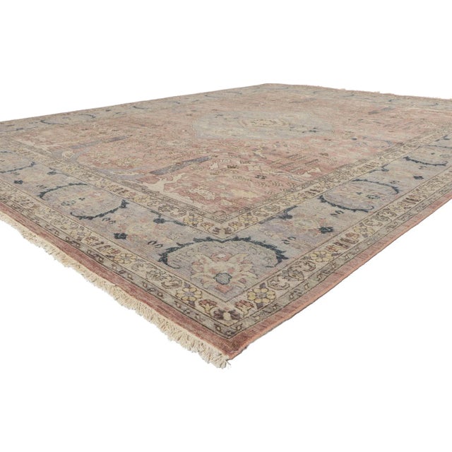 30777 Modern Distressed Rug with Vintage Style 09'00 x 11'10. With its neutral colors and weathered beauty combined with...