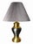 Vintage Black and Gold-Tone Urn Table Lamp With Pleated Shade For Sale - Image 9 of 9