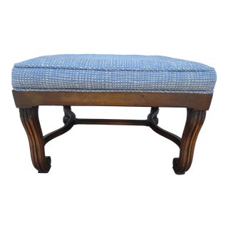Hollywood Regency Large Ottoman Foot Stool For Sale