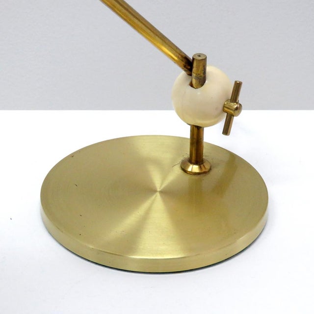 Brass Jacques Biny Table Lamp, 1950 For Sale - Image 8 of 10