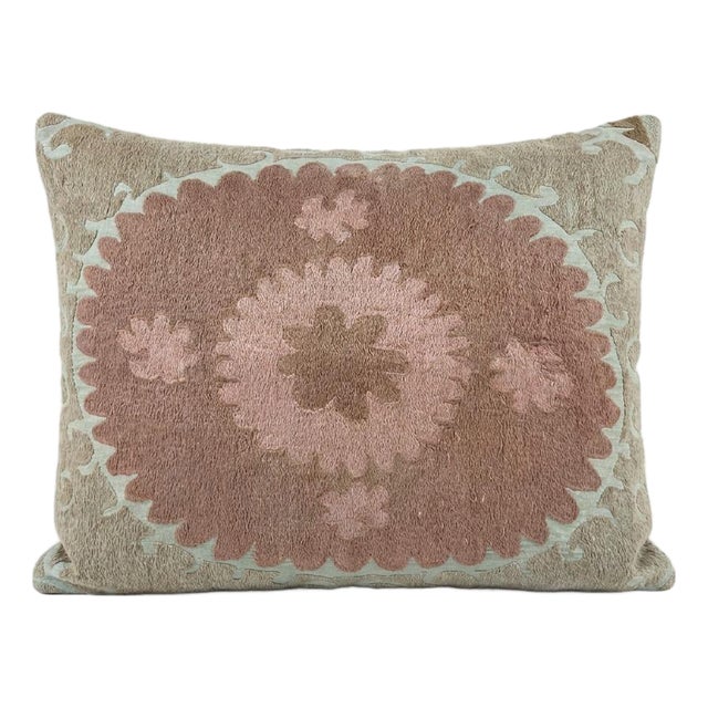 Floral Suzani Pillow Cover 22'' X 27'' For Sale