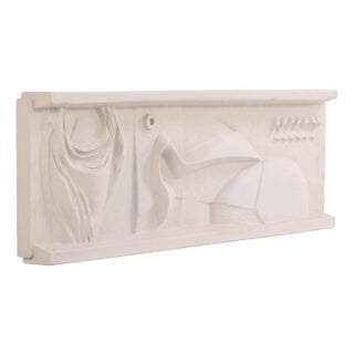 Mid-Century Modern Abstract Bas-Relief Wall Sculpture, C. 1960s. For Sale