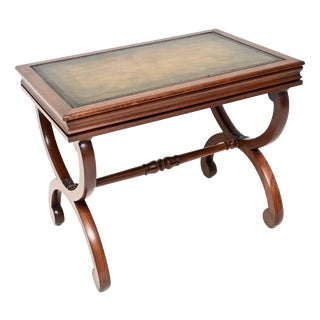 Antique William IV Writing Table with Leather Top, 1830s For Sale