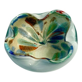 1950s Murano Glass Multi-Colored Bowl For Sale