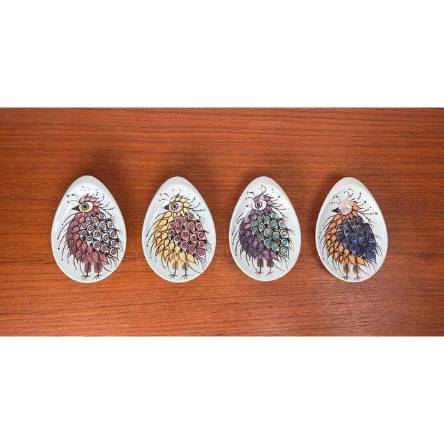 Mid-Century Modern Danish Small Oyster or Sauce Plates by Beth Breyen for Royal Copenhagen, Set of 4 For Sale - Image 3 of 18