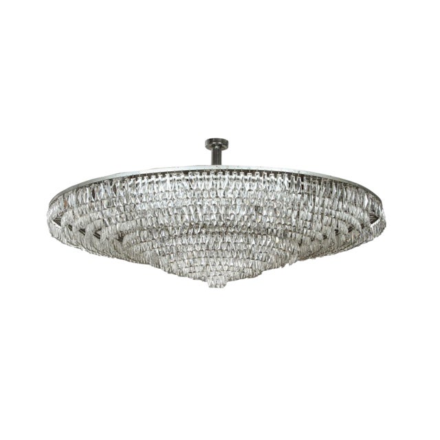 Massive Crystal Wedding Cake Fixture For Sale