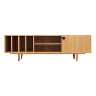Scandinavian Yellow Oak Sideboard For Sale