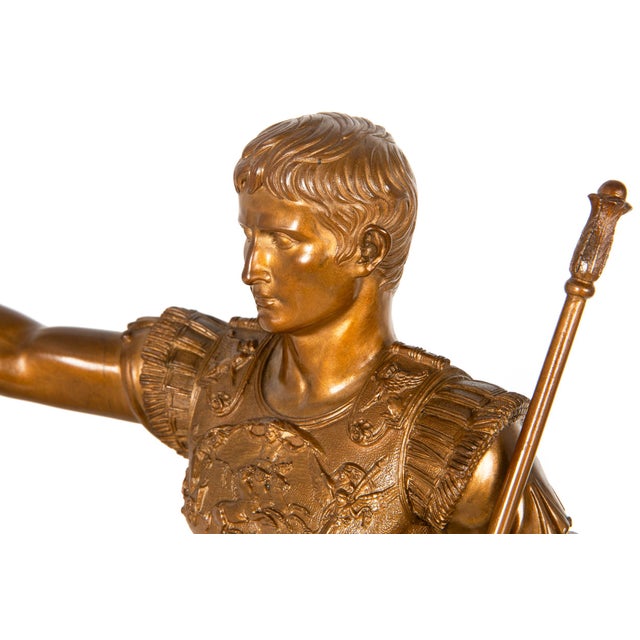 Fine Italian Grand Tour Bronze Sculpture of Augustus Prima Porta by Boschetti For Sale - Image 13 of 18