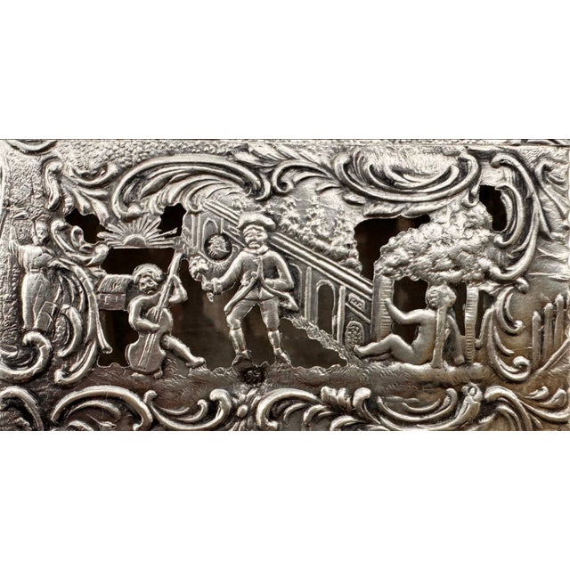 The 1887 Hooikaas Silver Drop-Leaf Miniature Table For Sale - Image 10 of 15