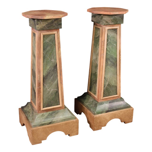 Italian Lacquered Columns, 1970s, Set of 2 For Sale