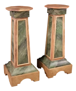Italian Lacquered Columns, 1970s, Set of 2