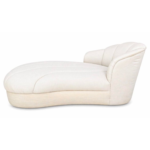 1980s Weiman Attr. Vintage Fan Shaped Chaise Lounge For Sale - Image 5 of 5