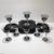 Cambridge Glass Company 1930s Blown Glass and Chrome Appetizer or Dessert Set, 24 Pieces For Sale - Image 4 of 11
