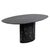 Stone Italian Black and White Orobico Marble Dining Table with Marble Pedestal Base, 1980 For Sale - Image 7 of 7