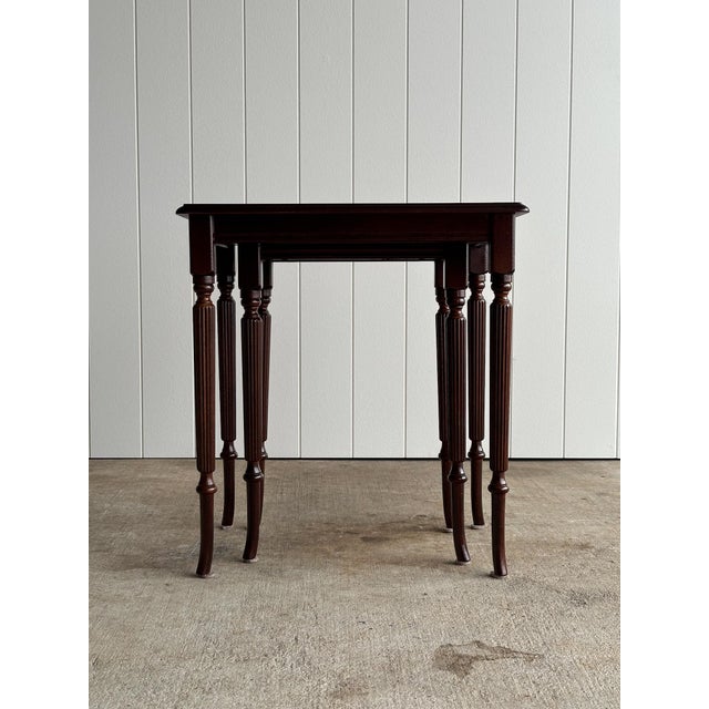 Pair of Vintage Mahogany Nesting Tables For Sale - Image 17 of 17