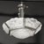 Silver Pair of Art Deco Hexagonal Frosted Glass & Nickeled Bronze Chandeliers by Degue For Sale - Image 8 of 18