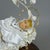 Plastic Vintage Mary Child in Bell Wax Golden Cradle with Wooden Base, 1950s For Sale - Image 7 of 12
