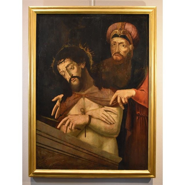 Circle of Michael Coxie, Ecce Homo, Pontius Pilate, 1580, Oil on Board, Framed For Sale - Image 14 of 14