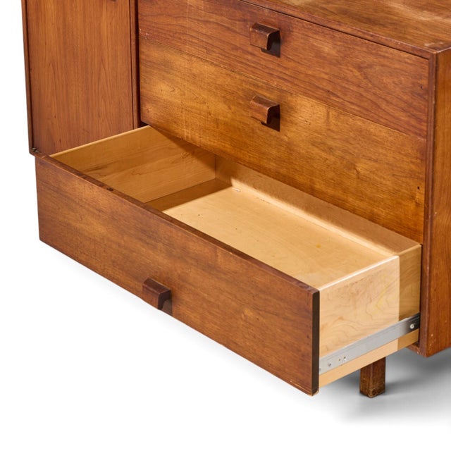 Wood Jens Risom Mid Century Walnut Credenza For Sale - Image 7 of 9