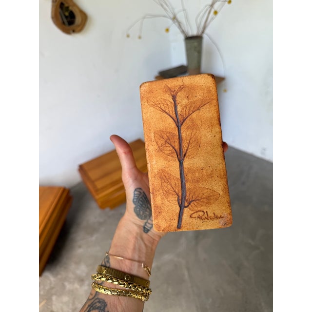 Brown Ceramic Herbarium Vase by Leduc, 1960s For Sale - Image 8 of 9