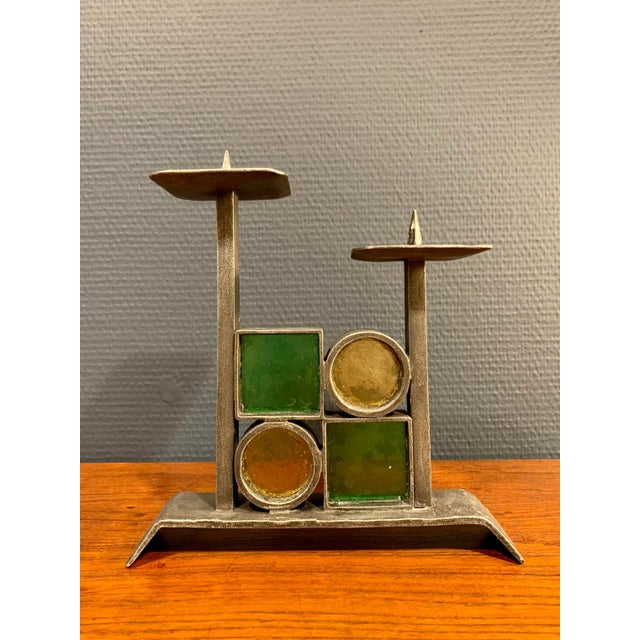 Brown Brutalist Style Candleholder, 1960s For Sale - Image 8 of 8