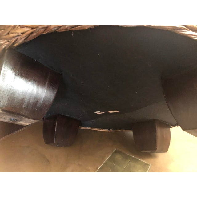 Large Rattan Coffee Table With Floating Table Top For Sale - Image 12 of 13
