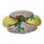 Late 19th Century Lavender and Yellow Shell 4-Compartment Majolica Dish For Sale