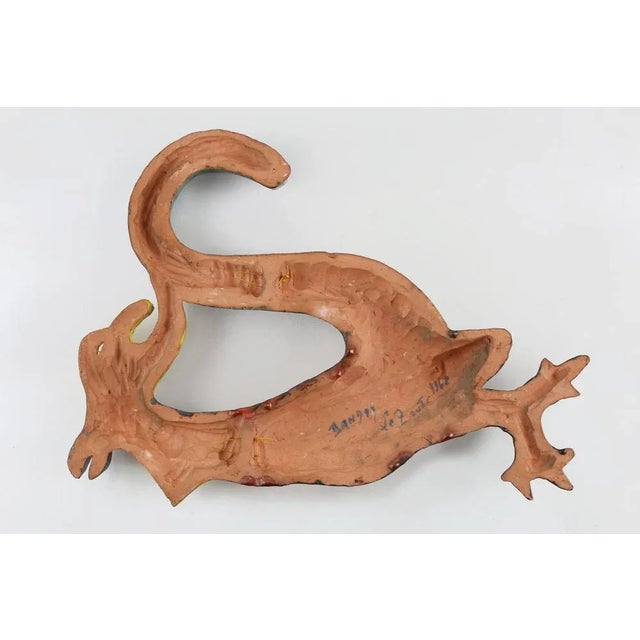 Vintage Ceramic Plaquette of a Colorful Rooster by A. Dandoy, Belgium, 1960s-1970s For Sale - Image 10 of 11