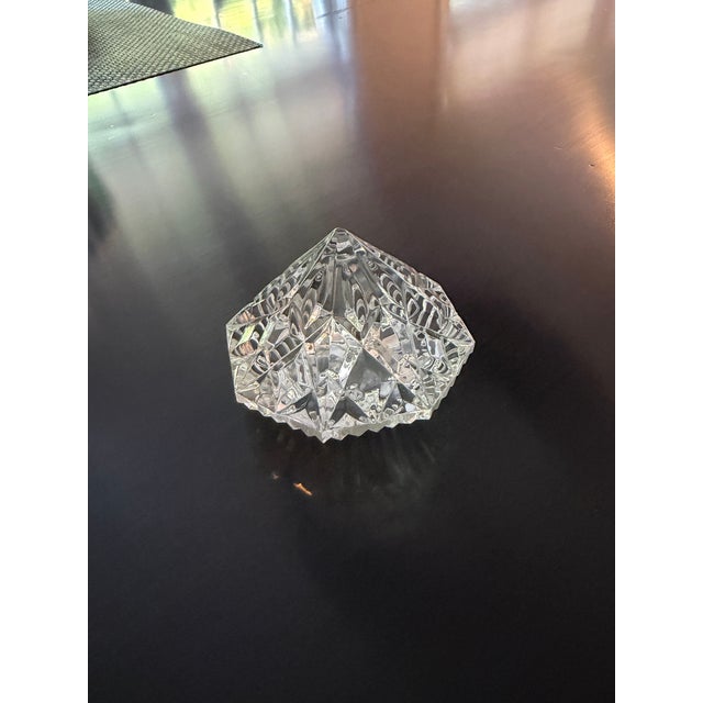 1990s Waterford Crystal Paperweight Clock For Sale - Image 5 of 6
