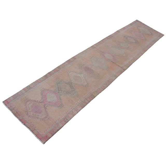 1960s Kurdish Herki Hand-Knotted Distressed Runner Rug Hallway Decor - 2′5″ × 10′11 For Sale - Image 5 of 13