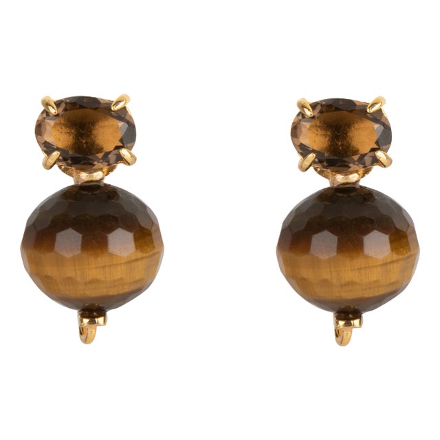 Nicky Studs, Brown, Pierced For Sale