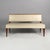 Art Deco Italian Bench in Wood and White Leather, 1940s For Sale - Image 3 of 18
