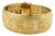 Diamond Cut Design 18k Tricolor Gold Graduated Flex Bracelet 56g For Sale