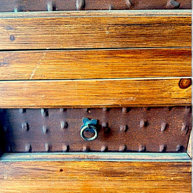 Rustic Southwestern Pine 3-Drawer Planked Clavo Chest or Nightstand For Sale - Image 4 of 14