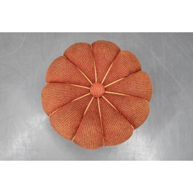 Art Deco Ottoman with Red Upholstery attributed to Jindřich Halabala, 1930s For Sale - Image 4 of 11