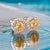 Traditional Natural Sapphire Diamond Stud Earrings 14k W Gold 2.84 TCW Certified For Sale - Image 3 of 10