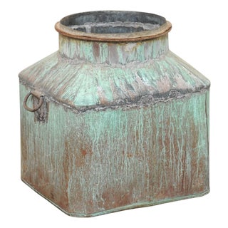French Vintage Copper Vessel W/ Great Patina For Sale