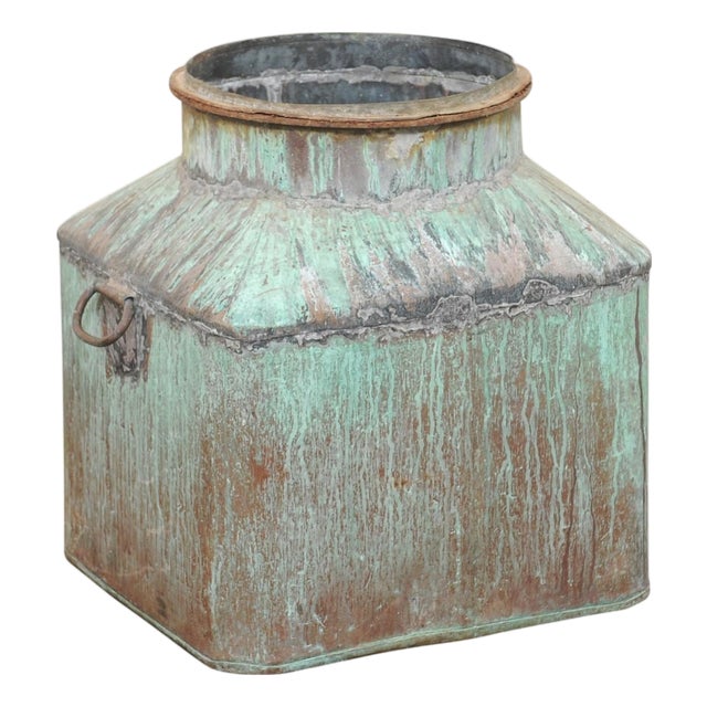French Vintage Copper Vessel W/ Great Patina For Sale