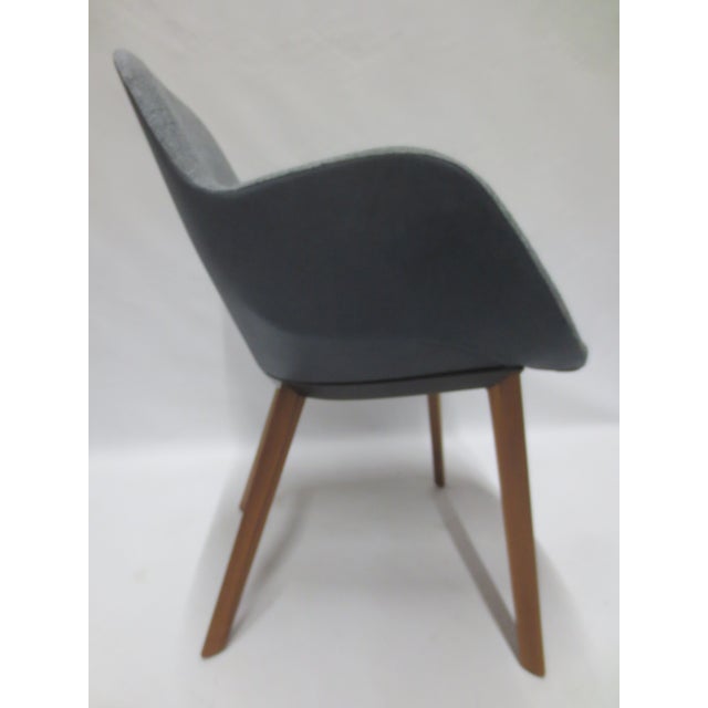 Walter Knoll Sheru Armchair in Grey Fabric (New) For Sale In New York - Image 6 of 8