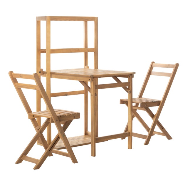 Bring a alfresco lifestyle to any space with this contemporary outdoor balcony dining cabinet set. A stylish blend of form...