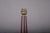 1950s Burgundy Stitched Leather Baluster Table Lamp with Gilt-Tooled Base, 1950s For Sale - Image 5 of 8