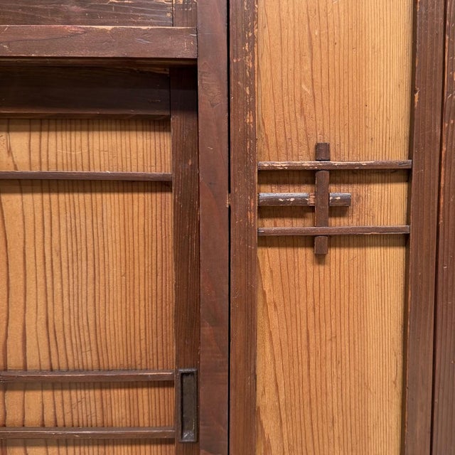 Mid-Century Modern Vintage Japanese Storage Cabinet with Sliding Doors, 1960s For Sale - Image 3 of 11