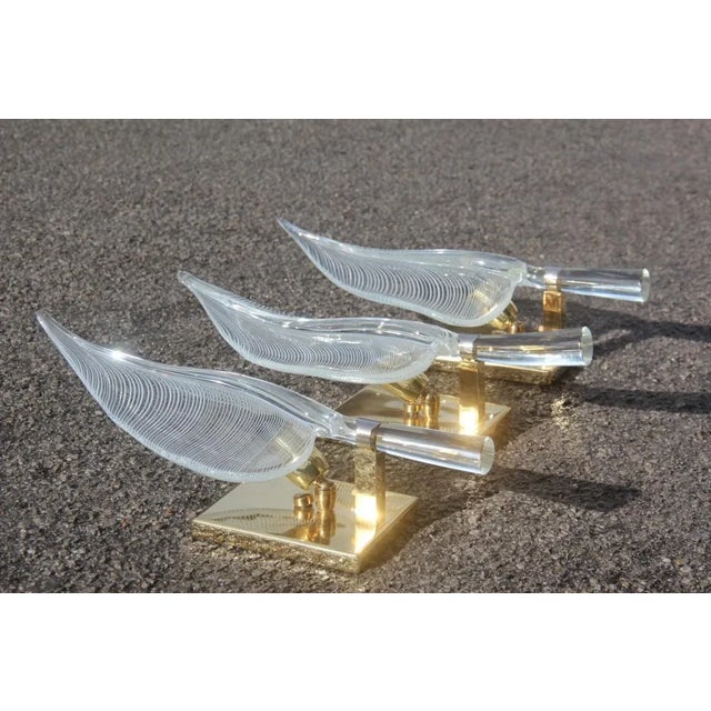 Murano Glass Sconces by Franco Luce, 1970s, Set of 3 For Sale - Image 10 of 12