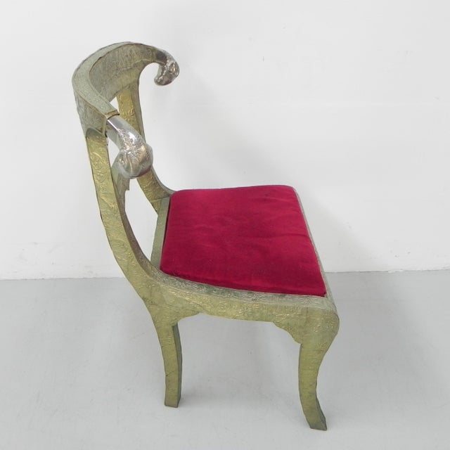 Dining Chair with Stamped Tin, 1920s For Sale - Image 12 of 18