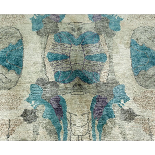 Eskayel Eskayel Dynasty Modern Handmade Wool Rug for Doris Leslie Blau For Sale - Image 4 of 8