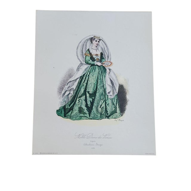 Vintage 1960s Costumes Prints - Set of Seven For Sale - Image 4 of 13