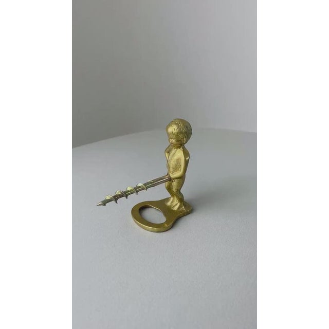 Mid-Century Metal Bottle Opener Boy Figurine, Italy, 1960s For Sale - Image 11 of 13